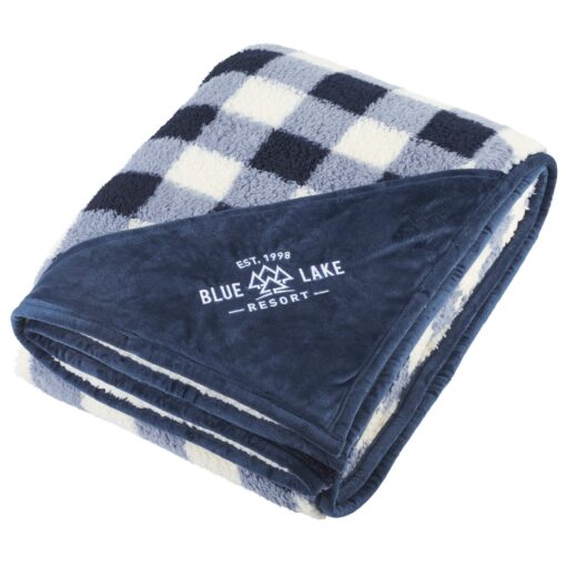Field & Co.® Double Sided Plaid Sherpa Blanket-5