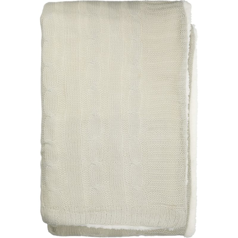 Field & Co.® Cable Knit Sherpa Blanket-2