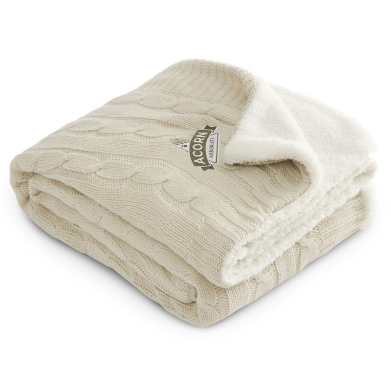 Field & Co.® Cable Knit Sherpa Blanket-4