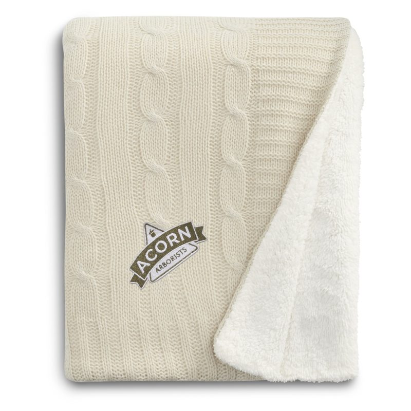 Field & Co.® Cable Knit Sherpa Blanket-8