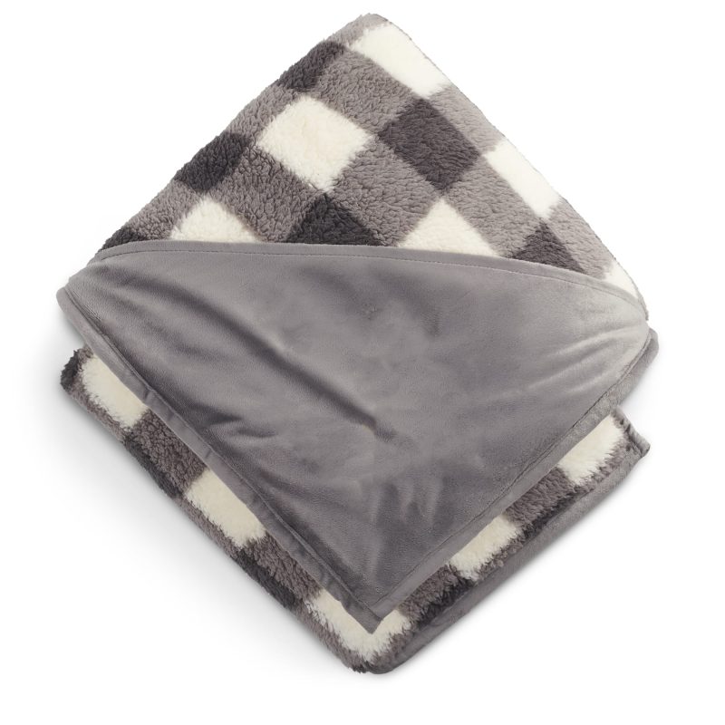 Field & Co.r Double Sided Plaid Sherpa Blanket-2