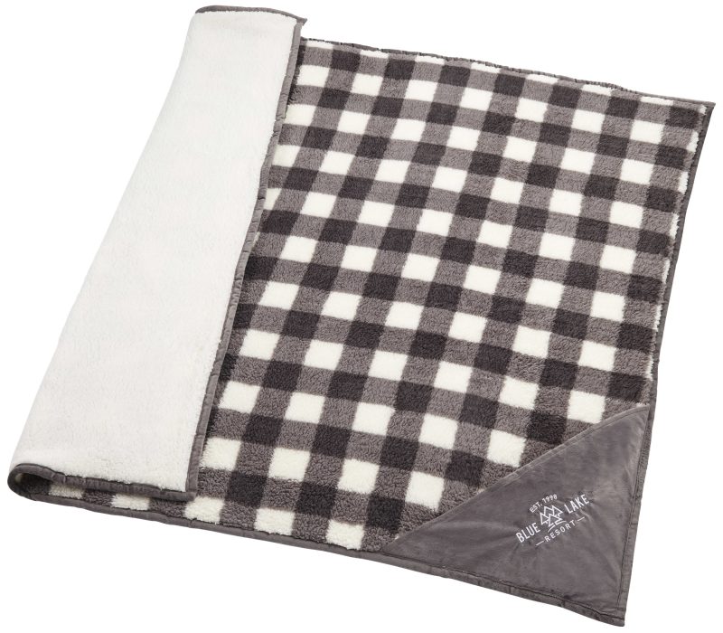 Field & Co.r Double Sided Plaid Sherpa Blanket-3