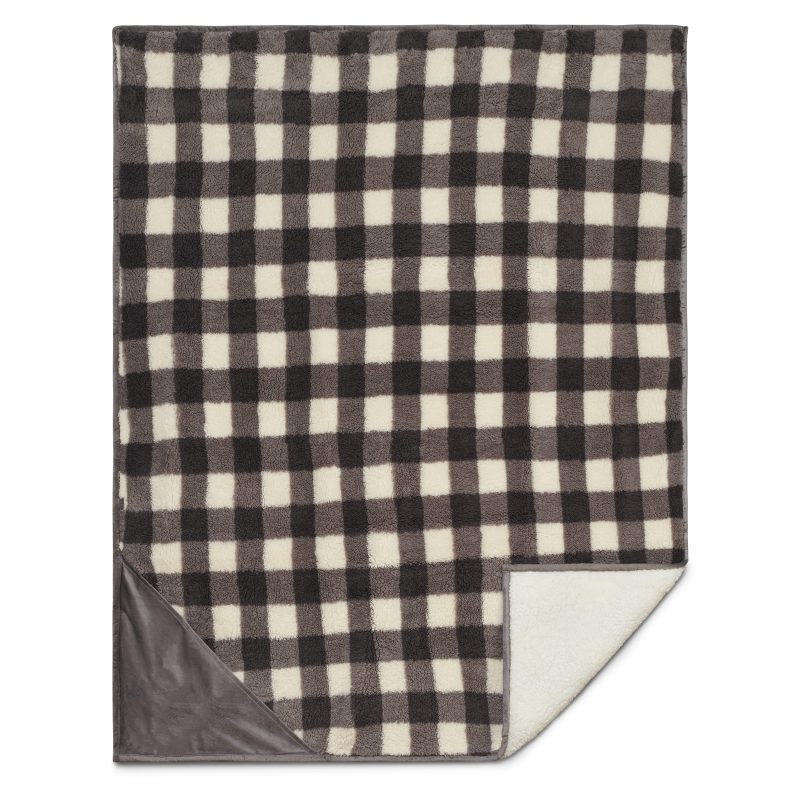 Field & Co.r Double Sided Plaid Sherpa Blanket-8