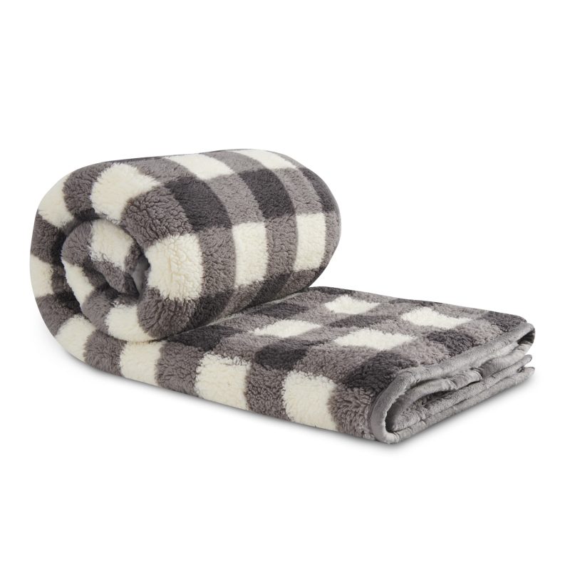 Field & Co.r Double Sided Plaid Sherpa Blanket-9