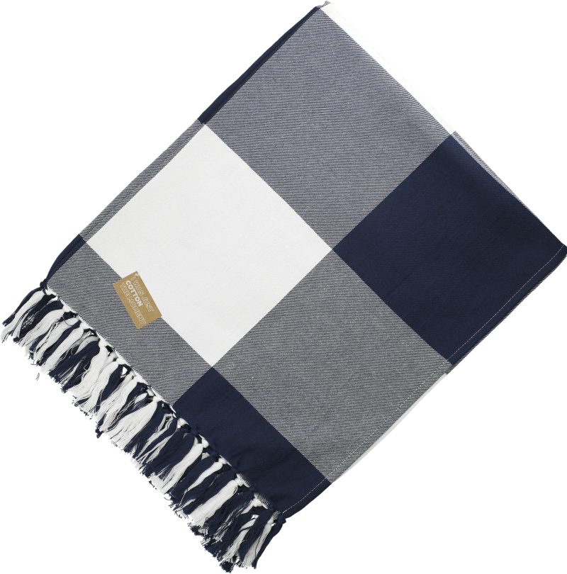 Field & Co.® 100% Organic Cotton Check Throw Blanket-5