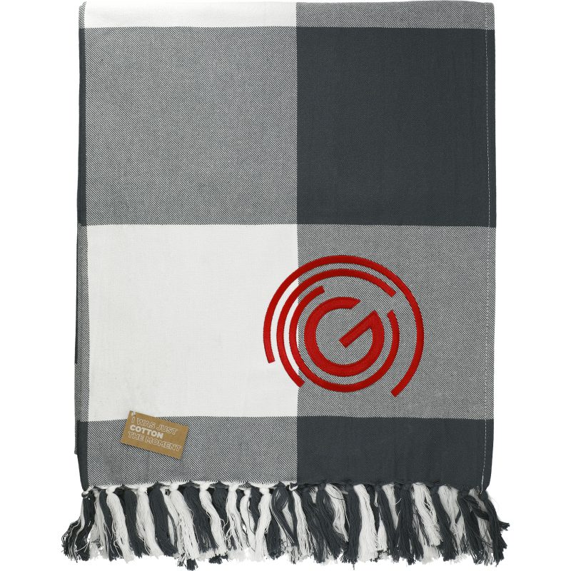 Field & Co.® 100% Organic Cotton Check Throw Blanket-8