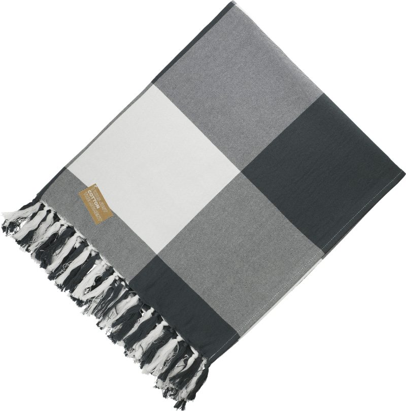 Field & Co.® 100% Organic Cotton Check Throw Blanket-9